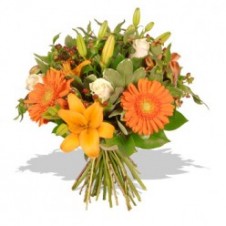 Seasonal Orange Flowers in a Bouquet